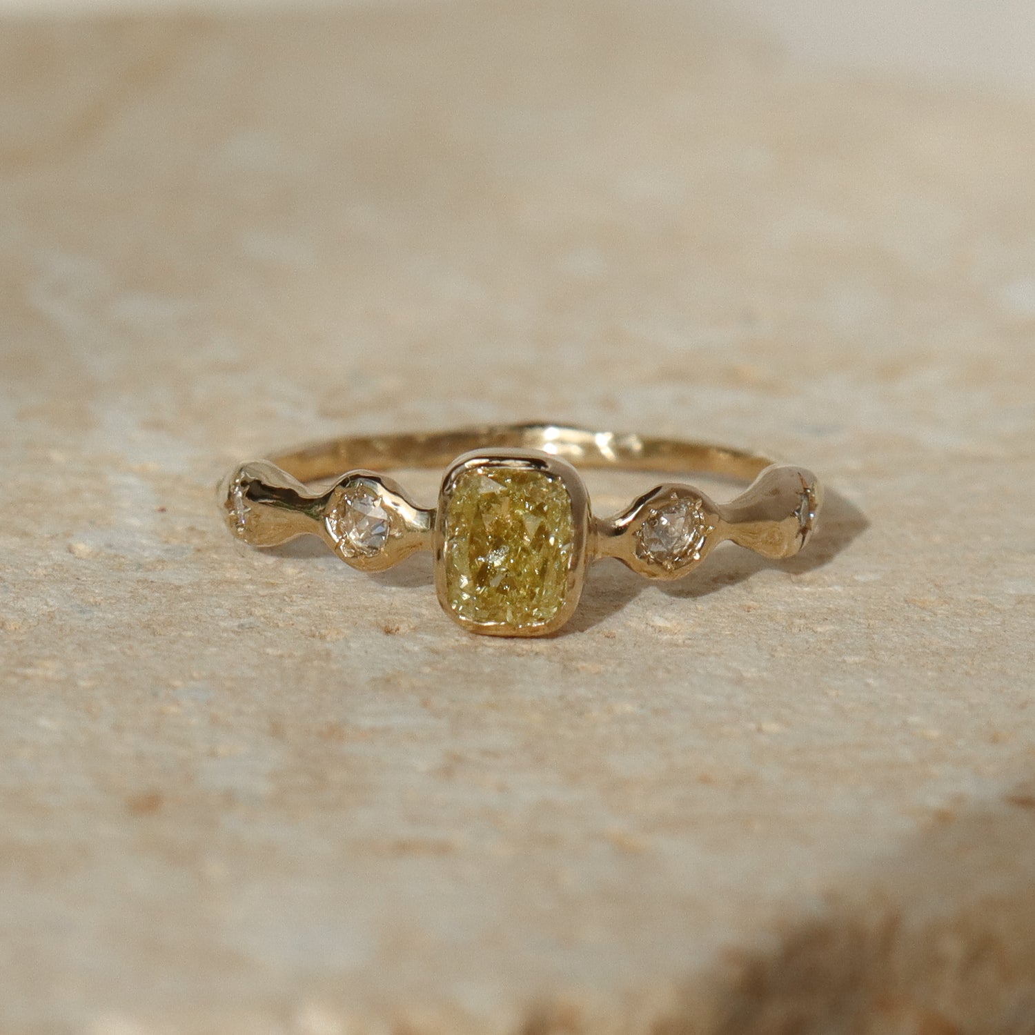 Naiad Ring | GIA Fancy Yellow Diamond, Diamonds, 14k Gold