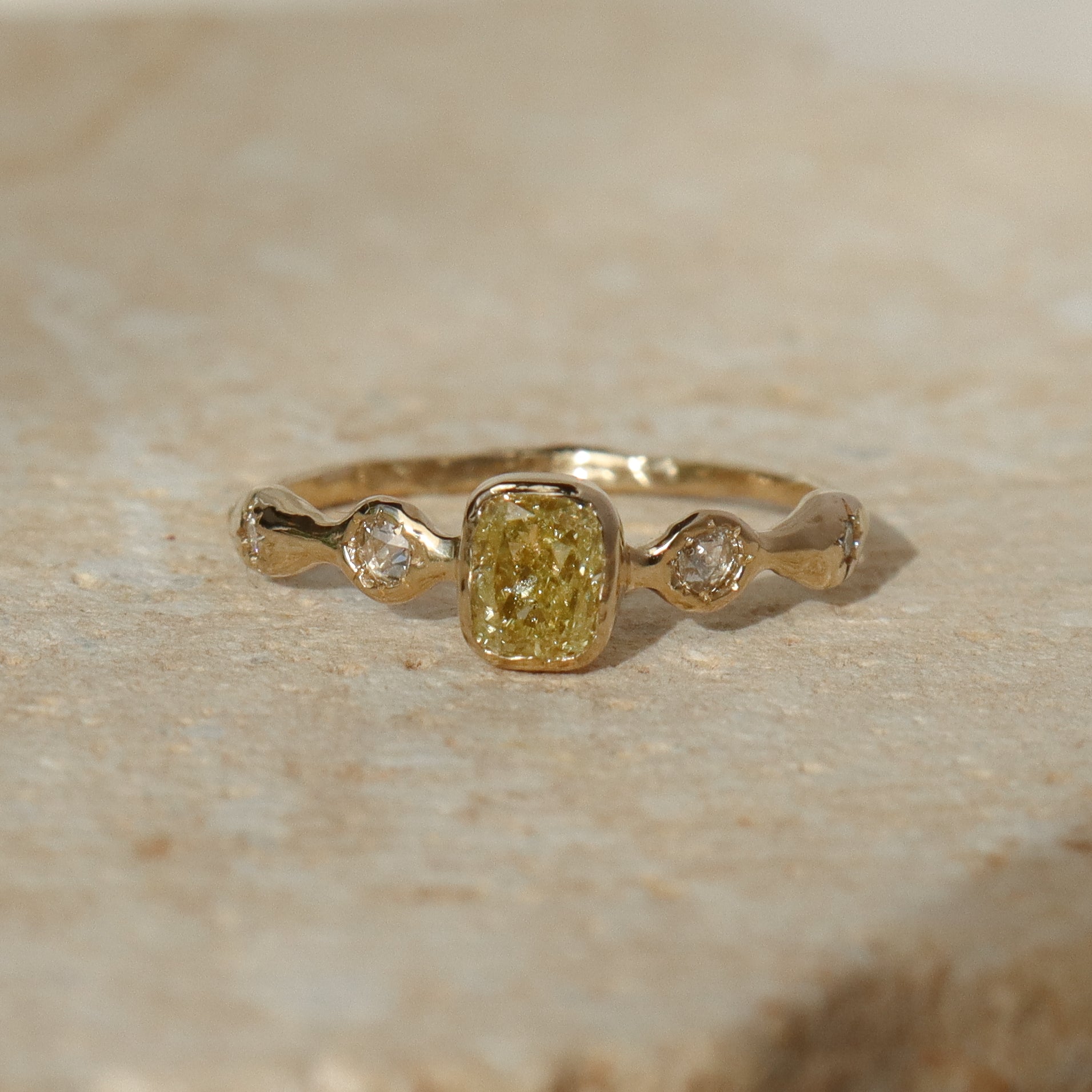 Naiad Ring | GIA Fancy Yellow Diamond, Diamonds, 14k Gold