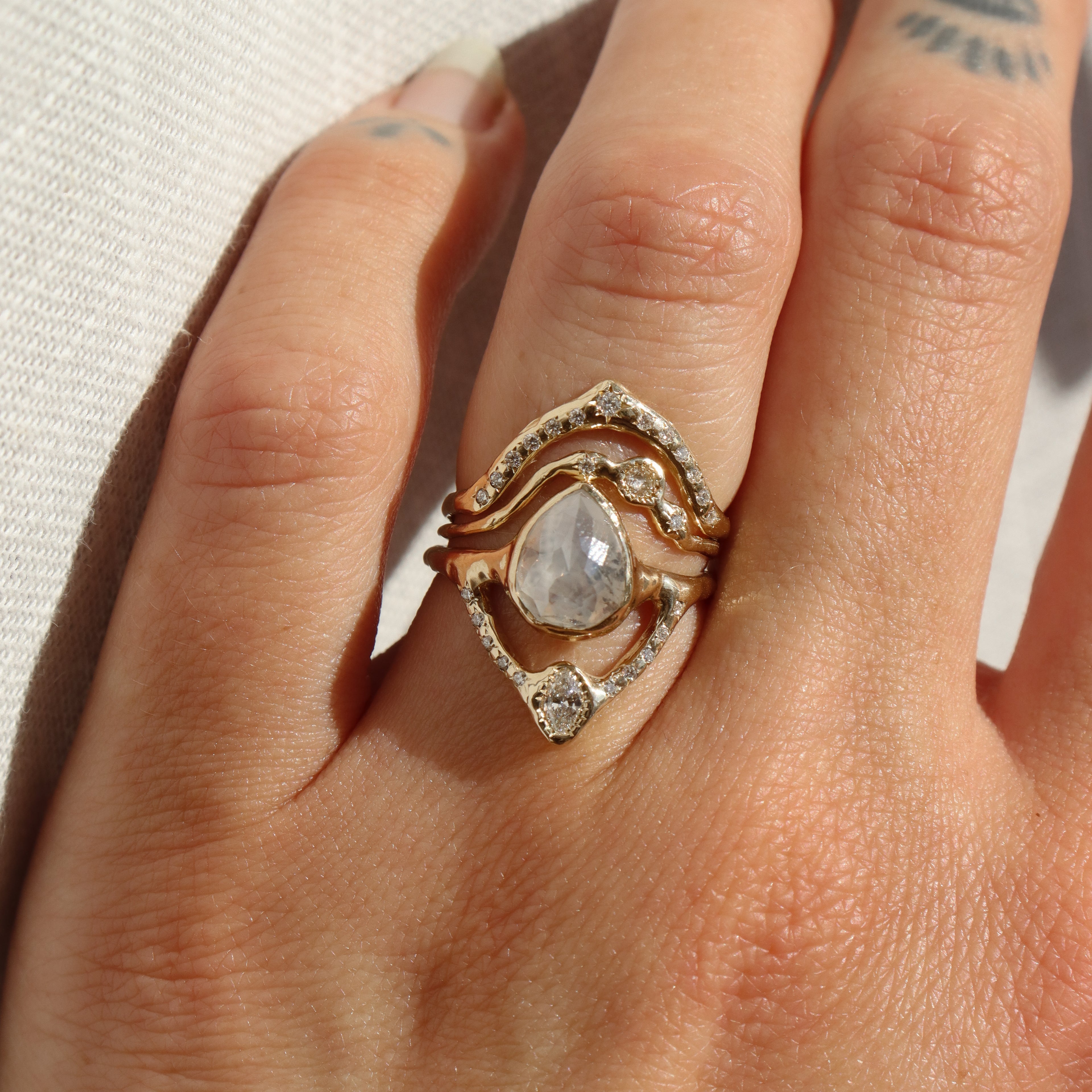 Reflections Ring | Opalescent Diamond, Diamonds, 14k Gold