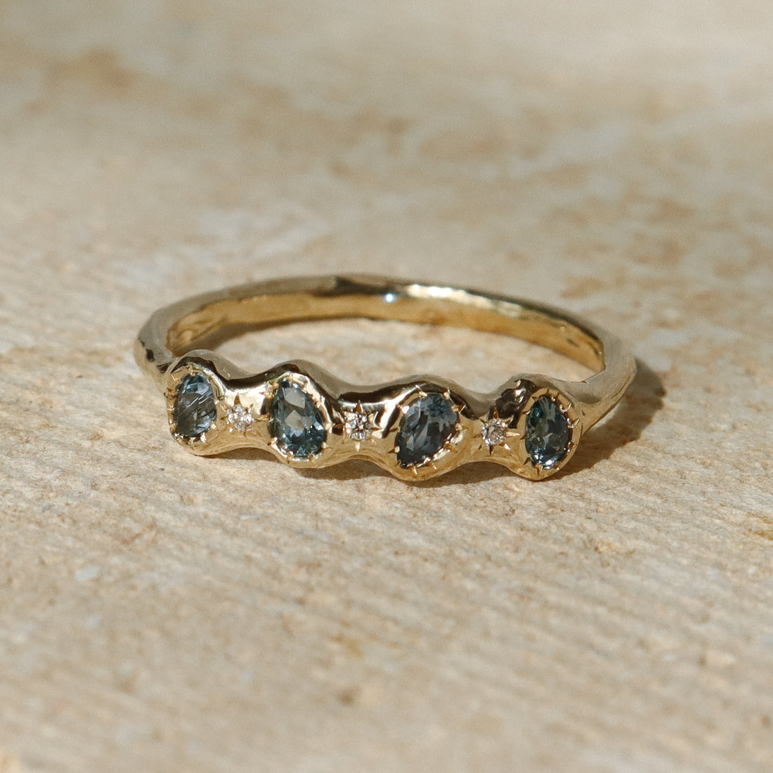 The Lucinda Band | Sapphires, Diamonds, 14k Gold
