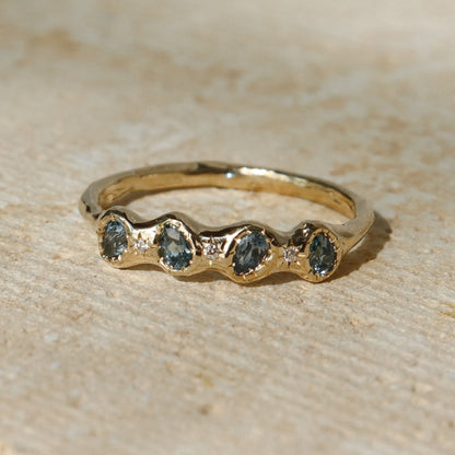 The Lucinda Band | Sapphires, Diamonds, 14k Gold