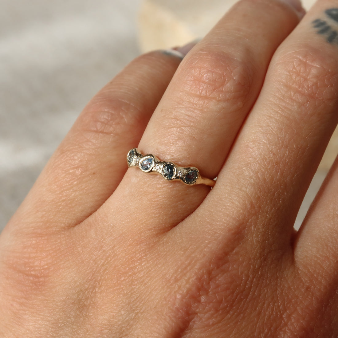 The Lucinda Band | Sapphires, Diamonds, 14k Gold