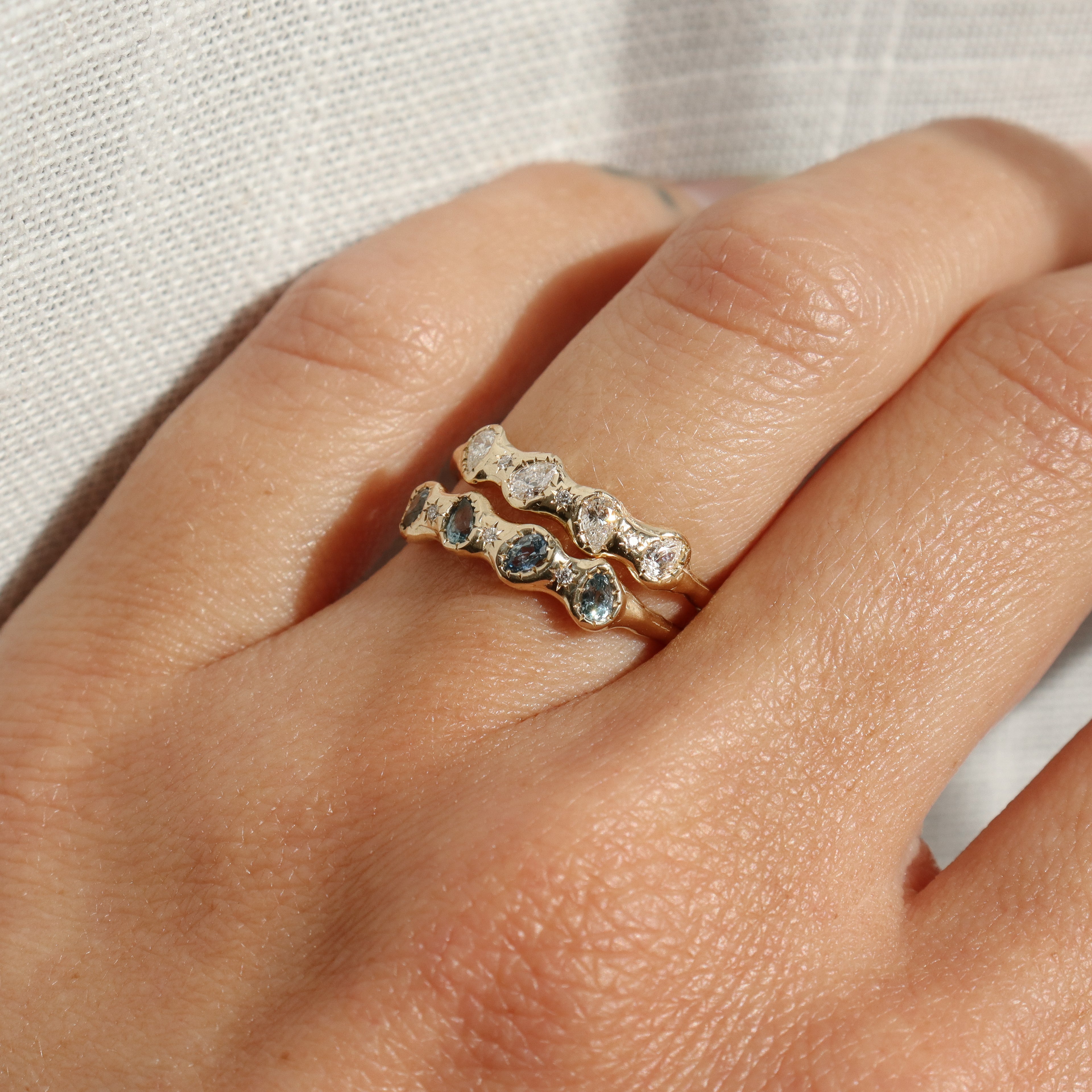 The Lucinda Band | Sapphires, Diamonds, 14k Gold