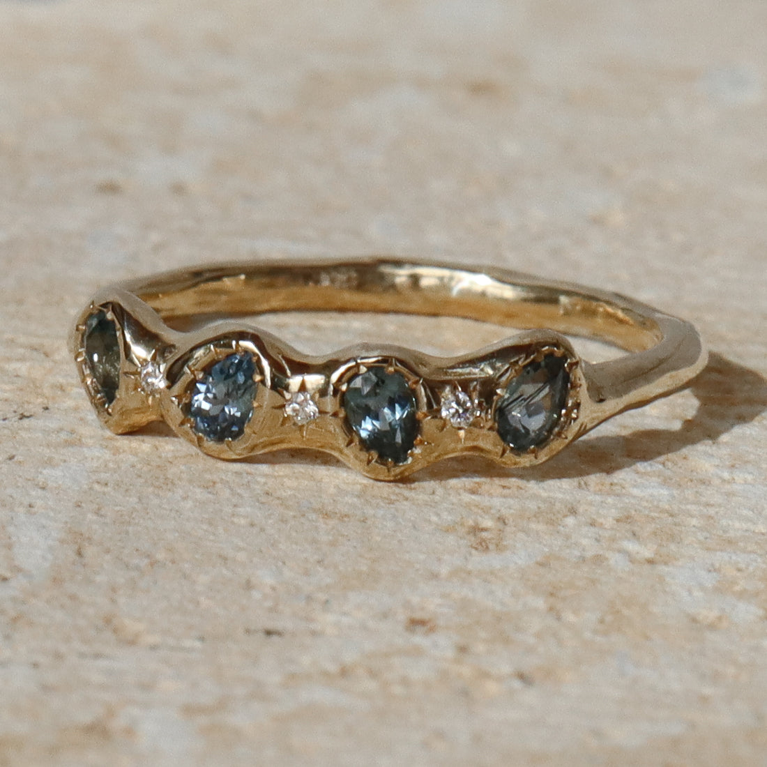 The Lucinda Band | Sapphires, Diamonds, 14k Gold