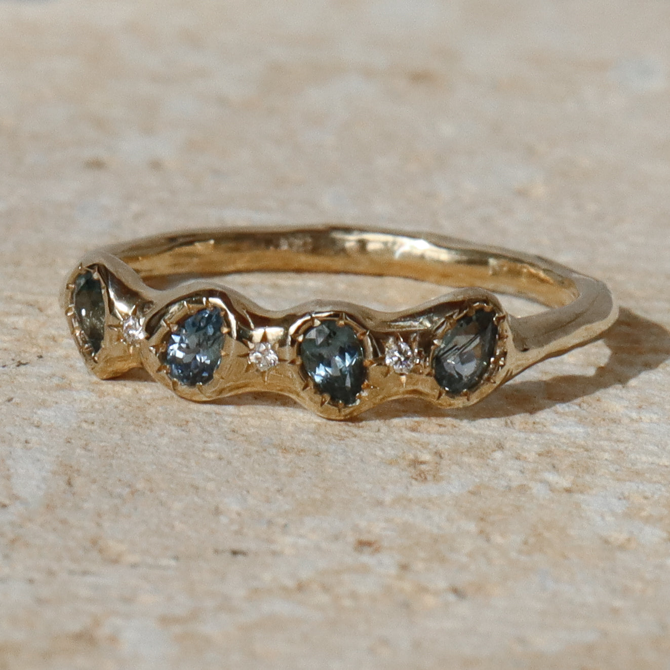 The Lucinda Band | Sapphires, Diamonds, 14k Gold