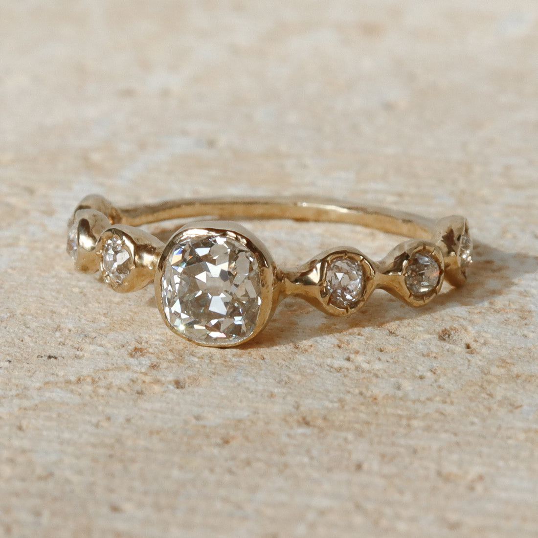 Guinevere | I VS2 GIA Old Mine Diamond, 14k Gold