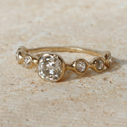 Guinevere | I VS2 GIA Old Mine Diamond, 14k Gold