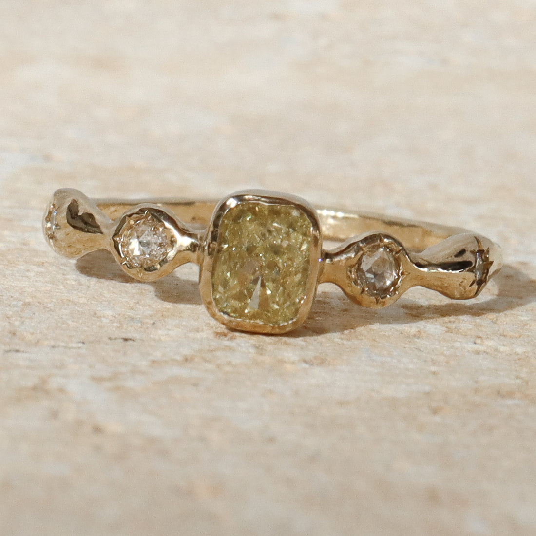 Naiad Ring | GIA Fancy Yellow Diamond, Diamonds, 14k Gold