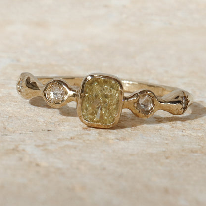 Naiad Ring | GIA Fancy Yellow Diamond, Diamonds, 14k Gold