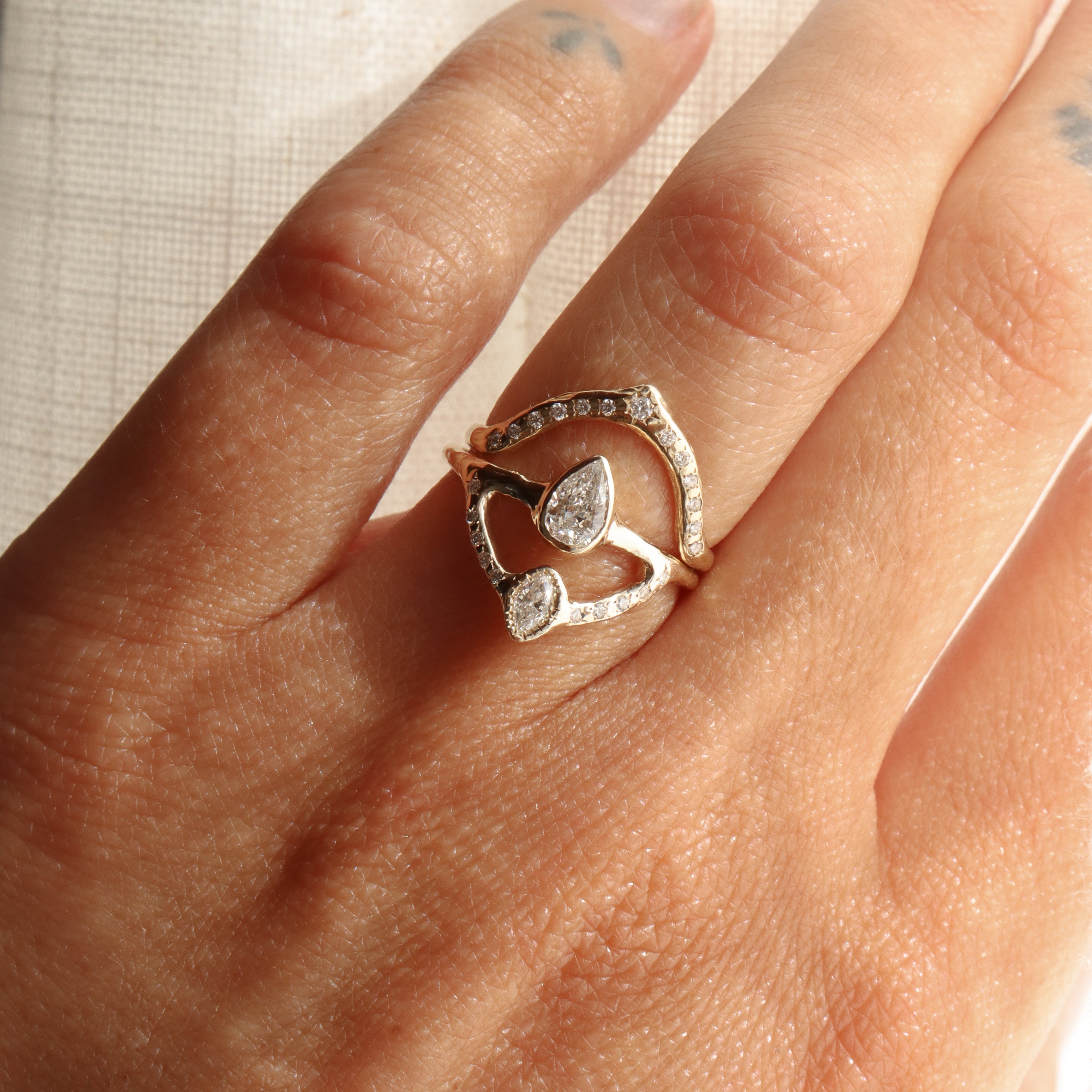 The Reflections Ring | Diamonds, 14k Gold