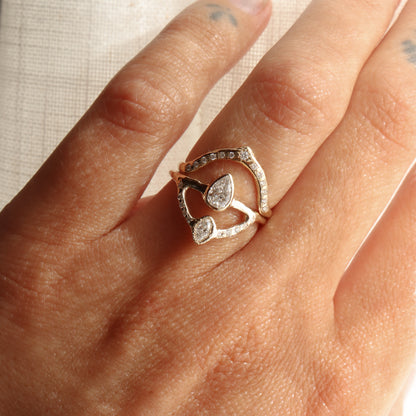 The Reflections Ring | Diamonds, 14k Gold