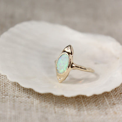With in a Dream Ring | Opal, Diamonds, 14k Gold