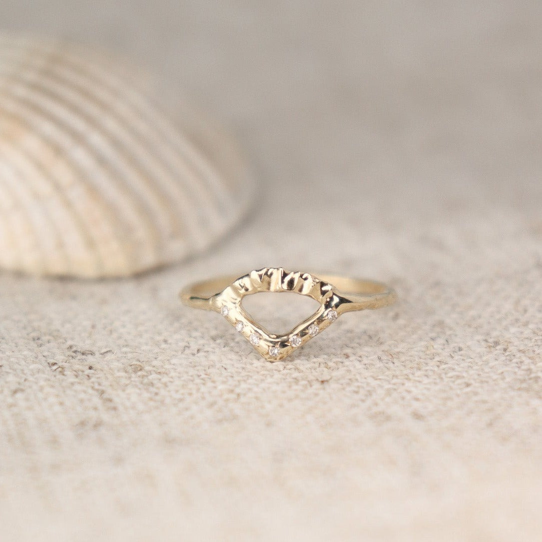 Sea Sprite Ring | Diamonds, 14k Gold