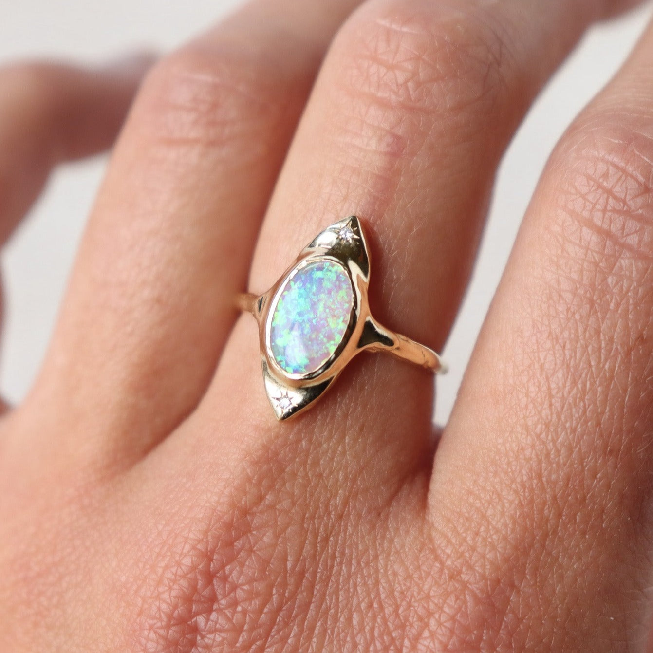 With in a Dream Ring | Opal, Diamonds, 14k Gold