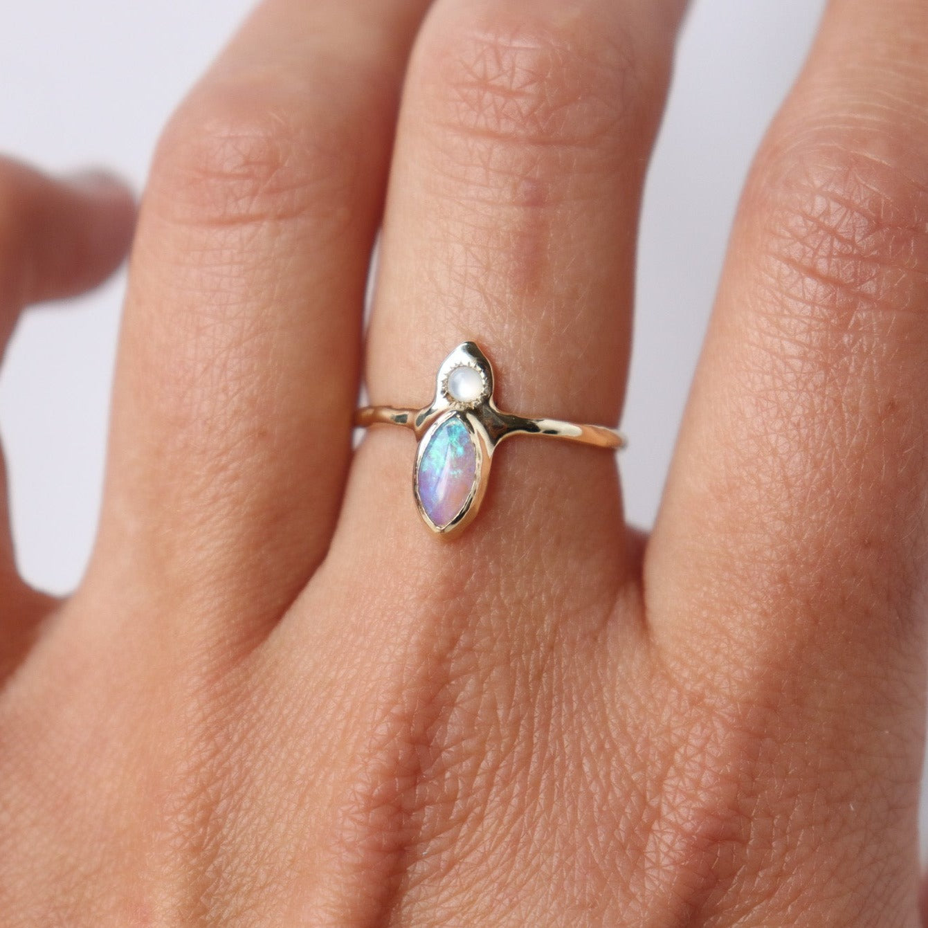 Tidal Treasure Ring | Mother of Pearl, Opal, 14k Gold