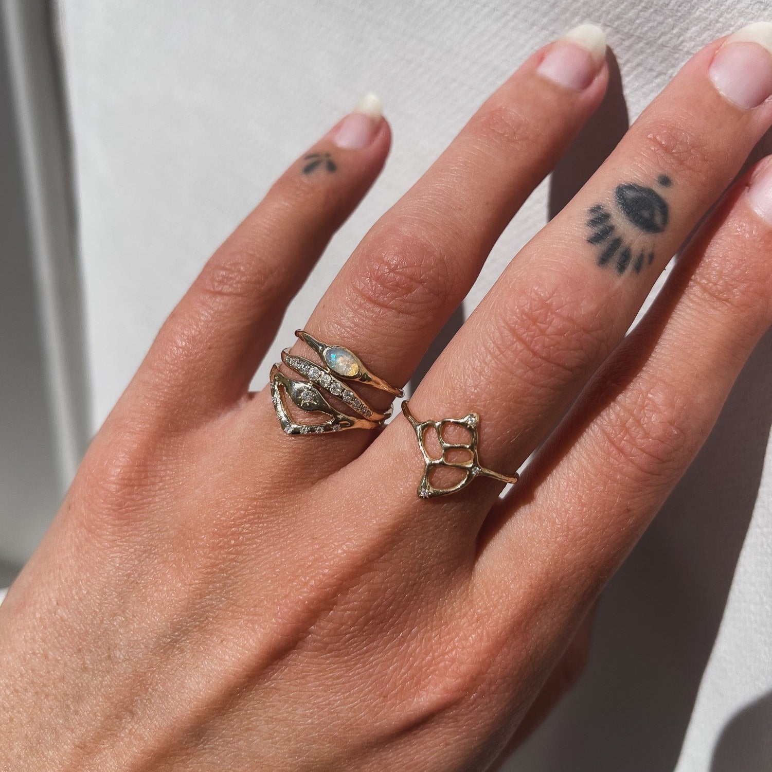 The Evil Eye Ring | Diamonds, 14k Gold