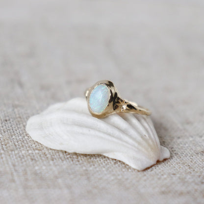 Custom Opal Sun and Moon Ring