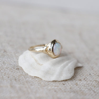 Custom Opal Sun and Moon Ring