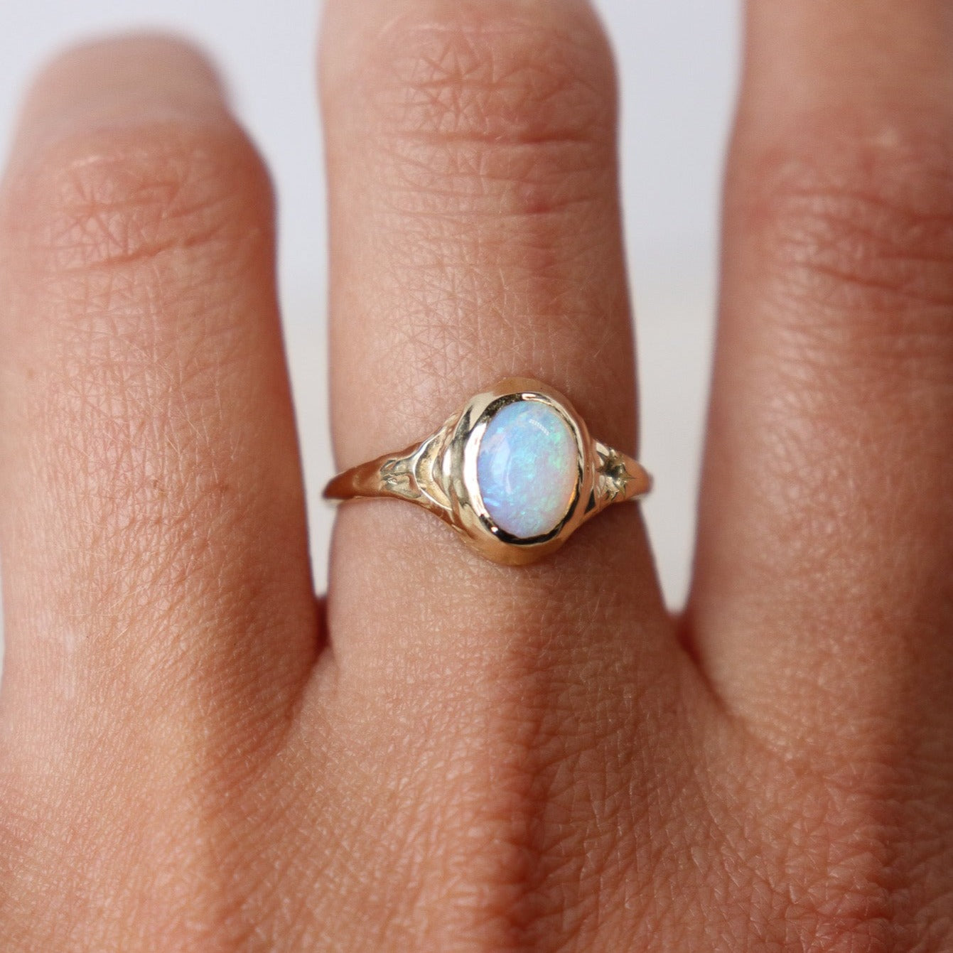 Custom Opal Sun and Moon Ring