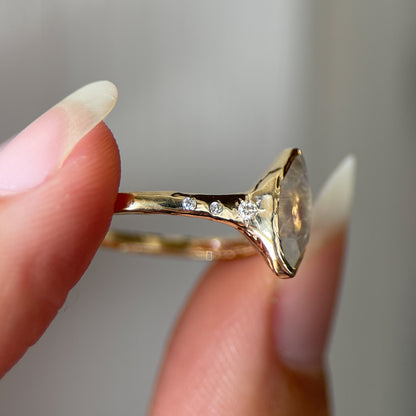 Custom Moonstone Engagement Ring
