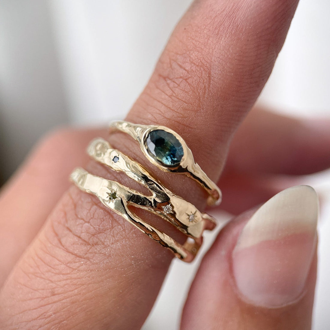 Custom Sapphire Wedding Rings