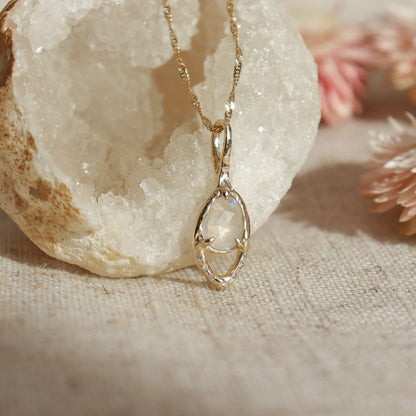 Starlight Pendant | Moonstone, Diamonds, 14k Gold