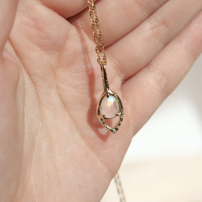 Starlight Pendant | Moonstone, Diamonds, 14k Gold