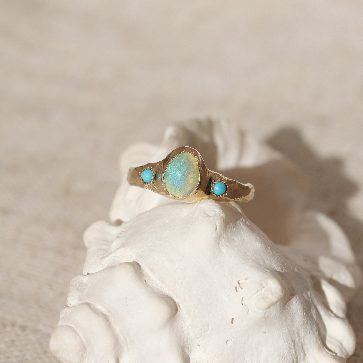 Treasure Trove Ring II | Opal, Turquoise, 14k Gold