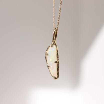 Opal Sliver Pendant | 14k Gold