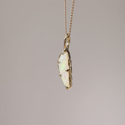 Opal Sliver Pendant | 14k Gold