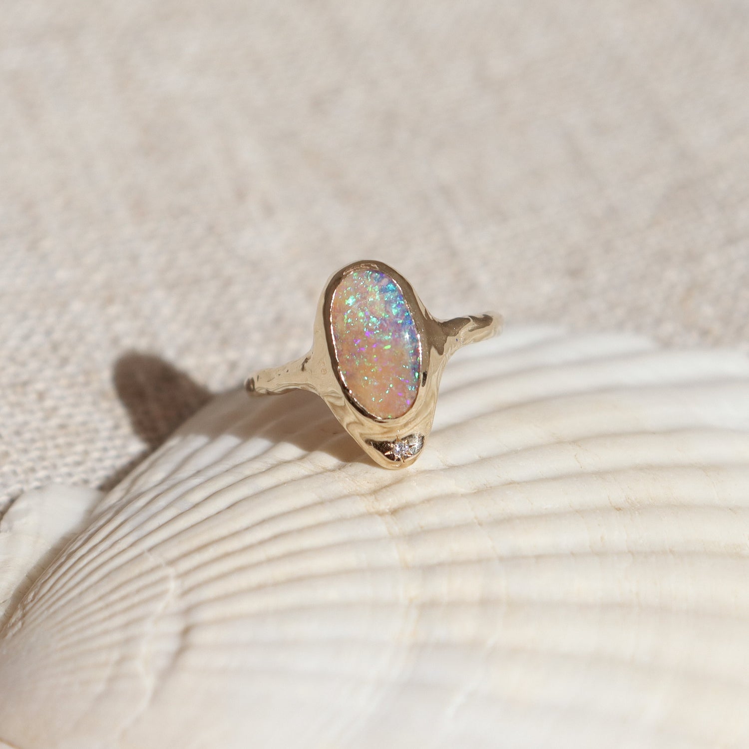 Illumination Ring III | Opal, Diamond, 14k Gold