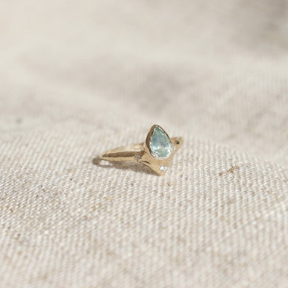 Reign of Light Ring | Montana Sapphire, Diamonds, 14k Gold