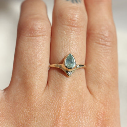 Reign of Light Ring | Montana Sapphire, Diamonds, 14k Gold