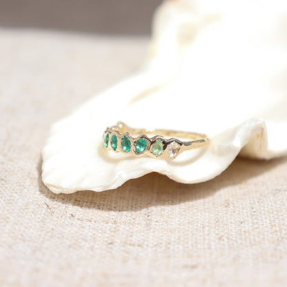 Custom Ombre Emerald Band
