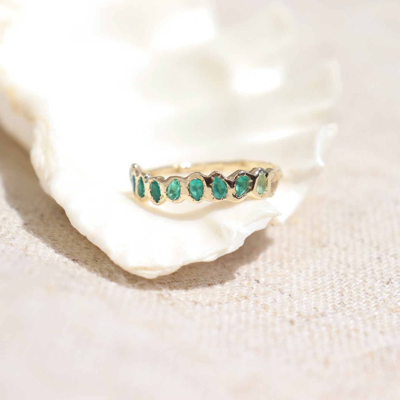 Custom Ombre Emerald Band