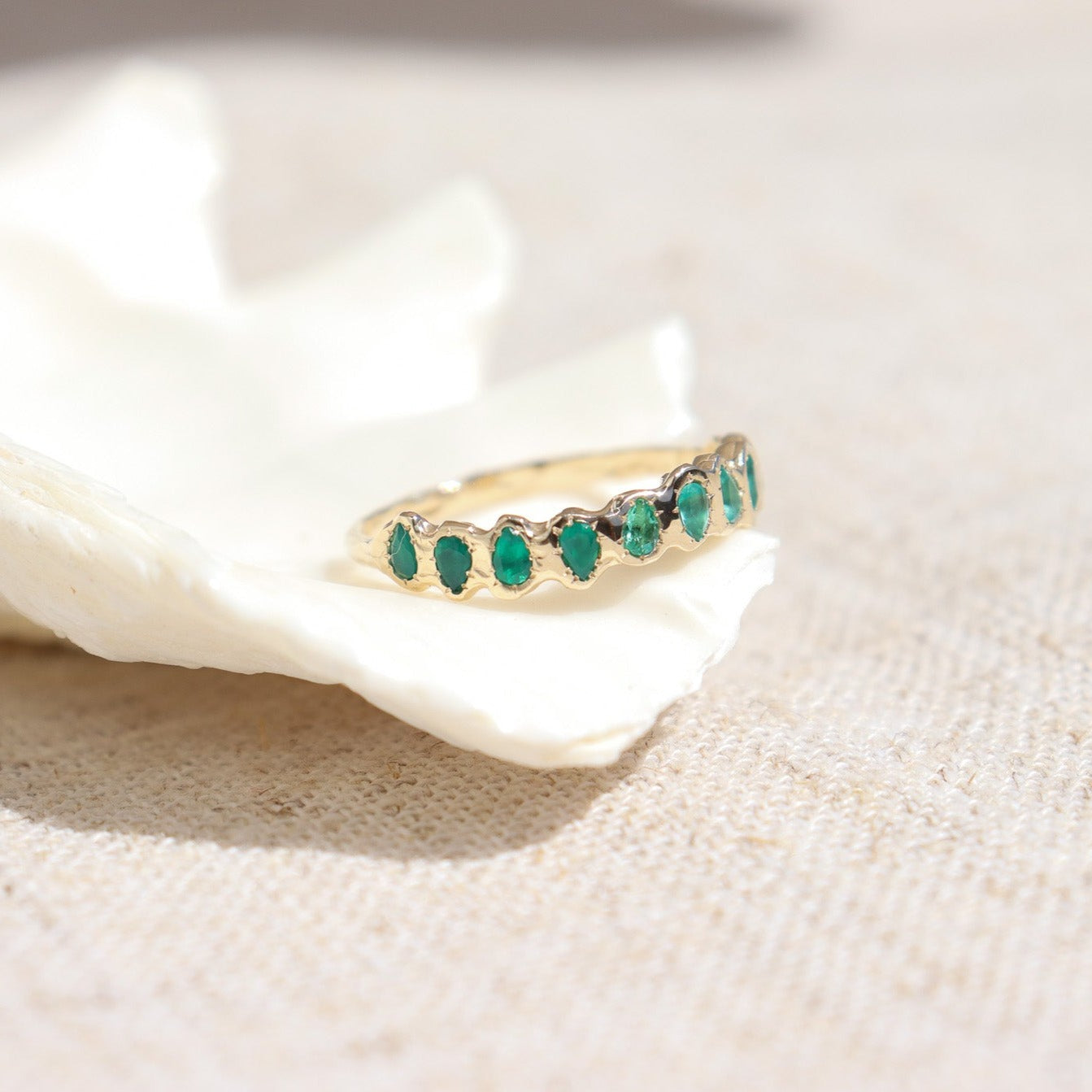 Custom Ombre Emerald Band