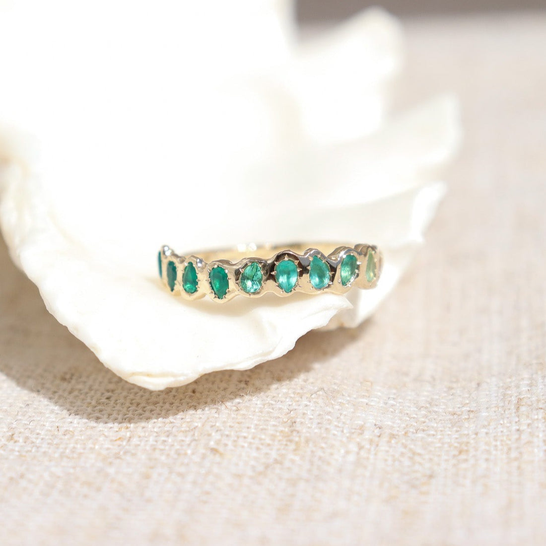 Custom Ombre Emerald Band