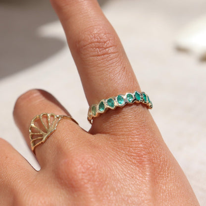 Custom Ombre Emerald Band