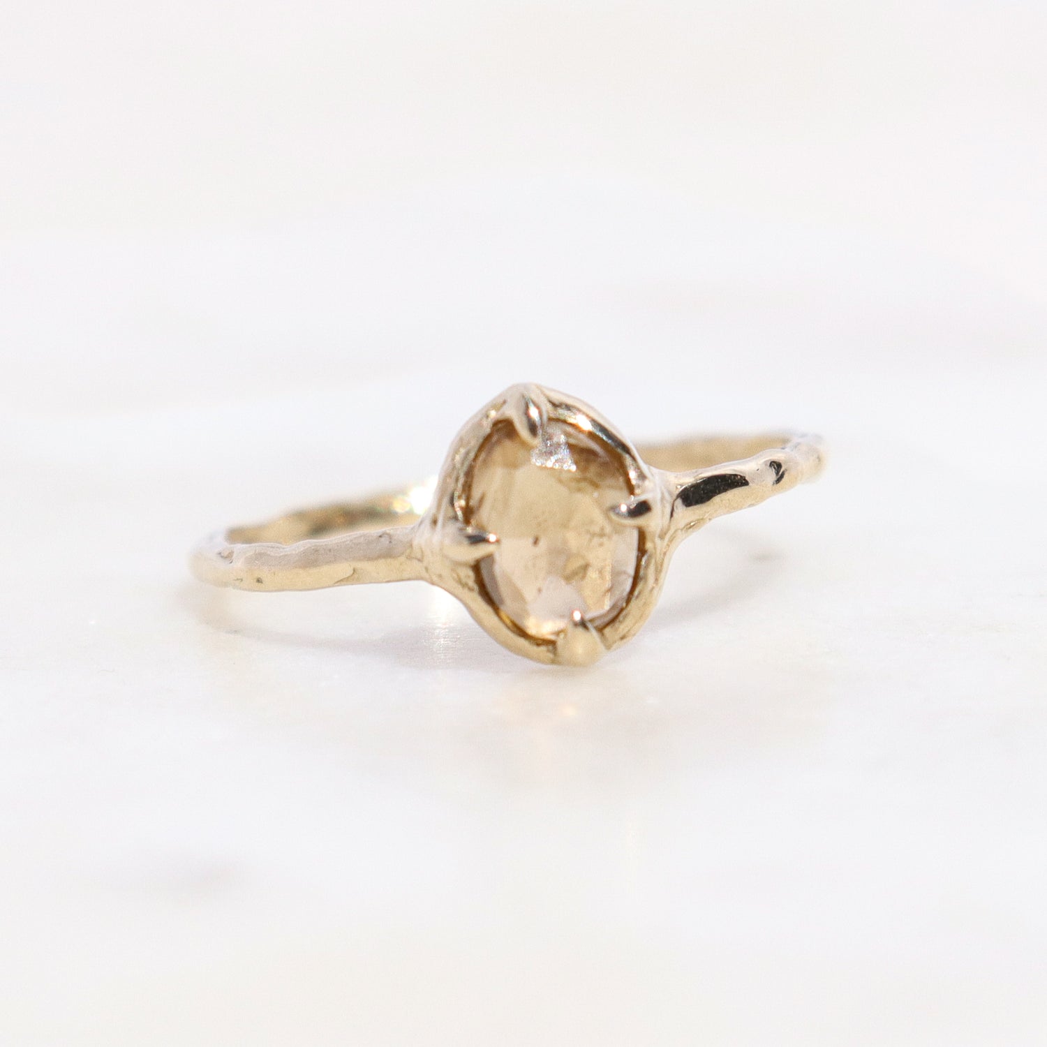 Ellowyn Ring | Rustic Green Spinel, 14k Gold