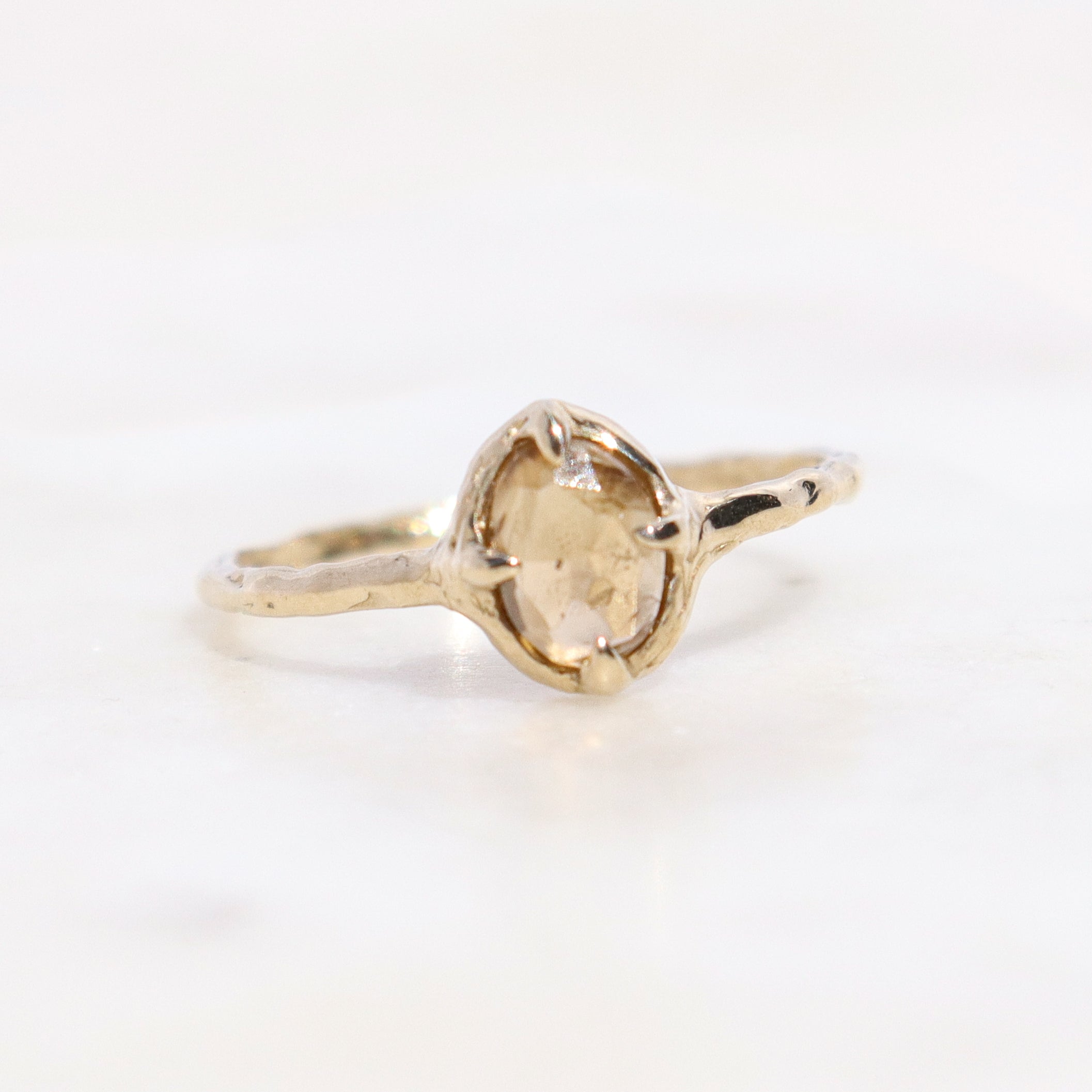 Ellowyn Ring | Rustic Green Spinel, 14k Gold