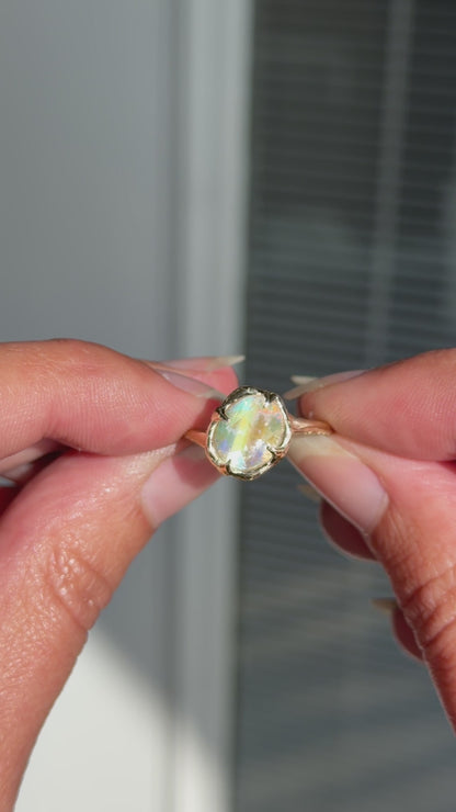 Wake of Stars | Moonstone, Diamonds, 14k Gold