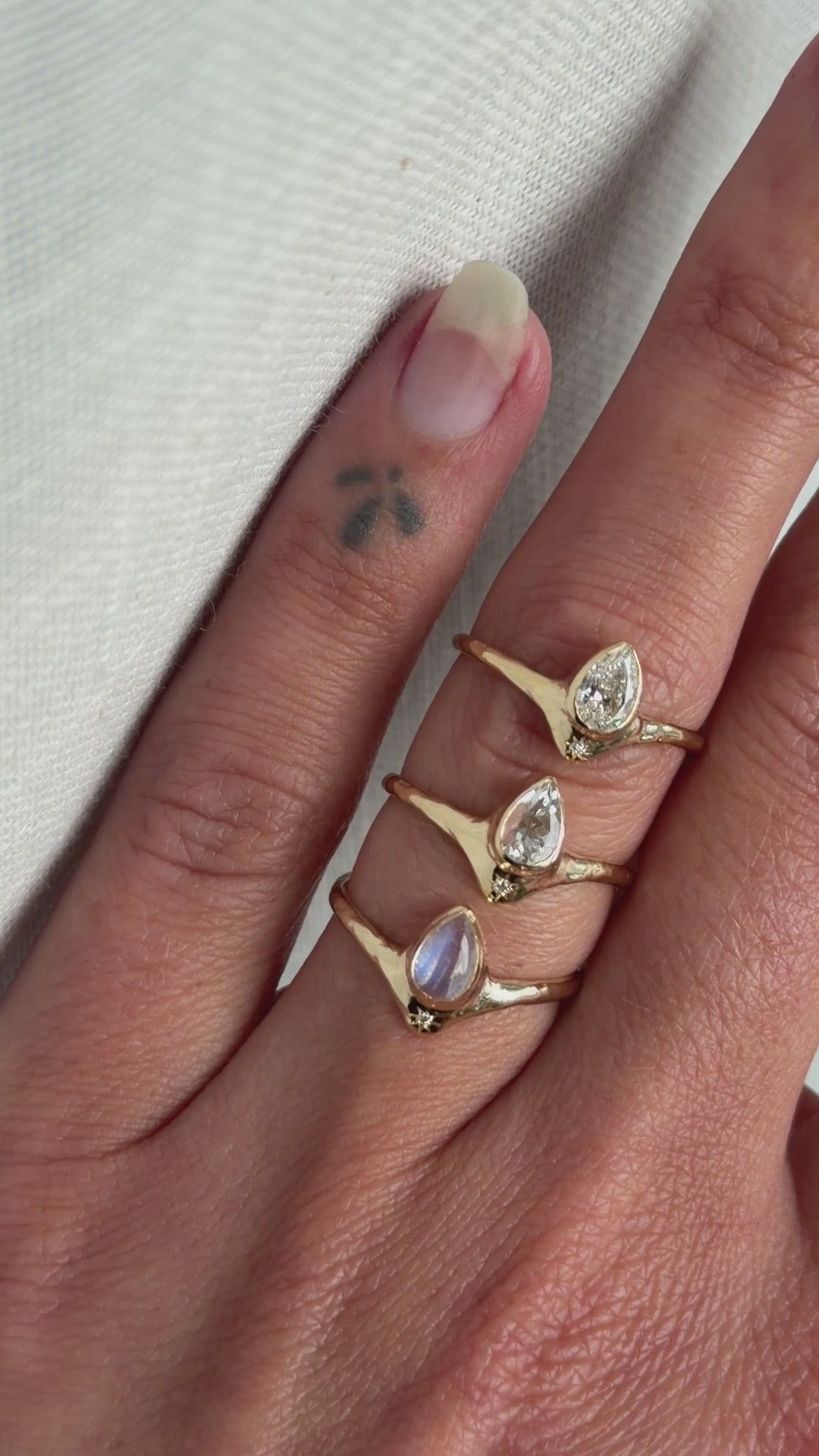 The Reign of Light | Brilliant Moonstone, Diamond, 14k Gold