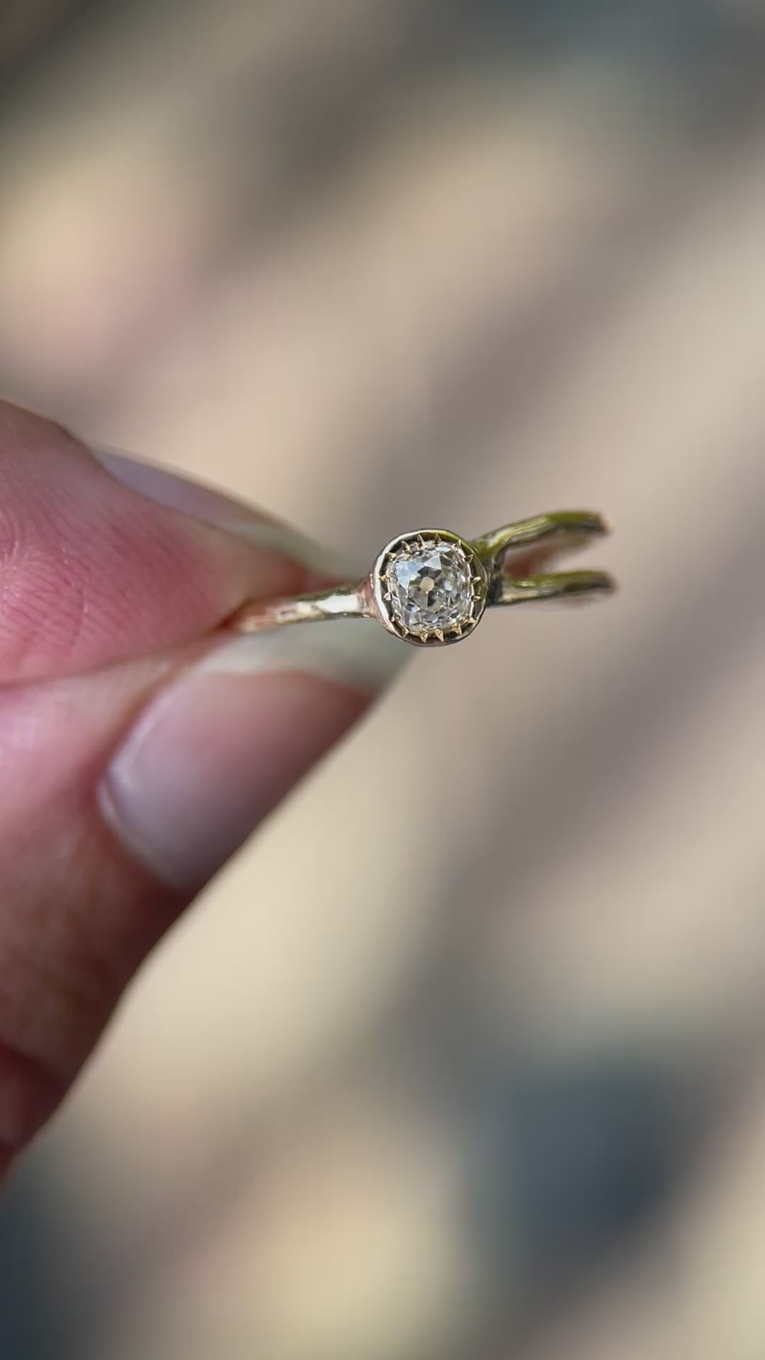 Shooting Star Ring | .29ct Old Mine Diamond