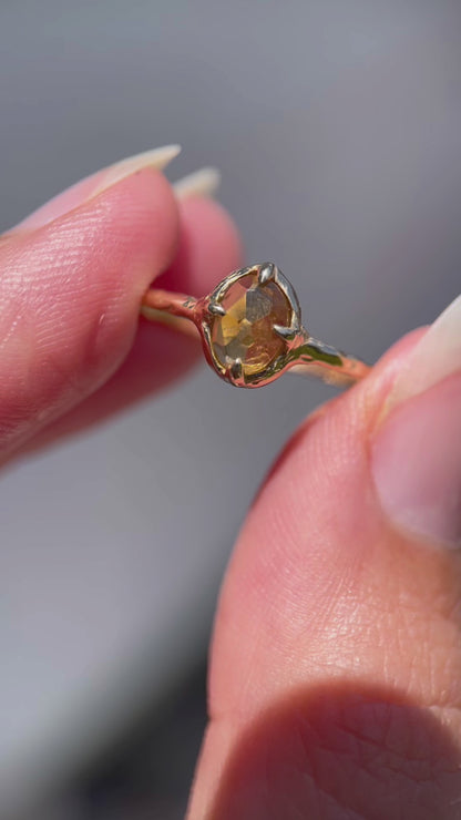 Ellowyn Ring | Rustic Green Spinel, 14k Gold