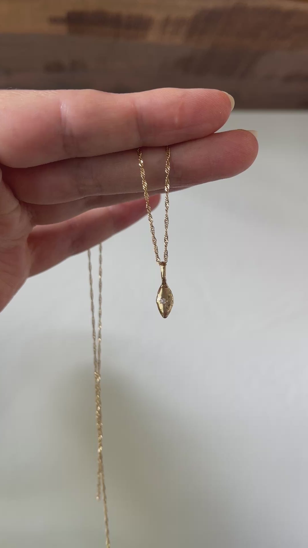 Star Droplet Charm | Diamond, 14k Gold