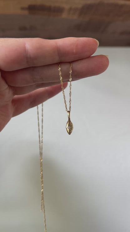 Star Droplet Charm | Diamond, 14k Gold
