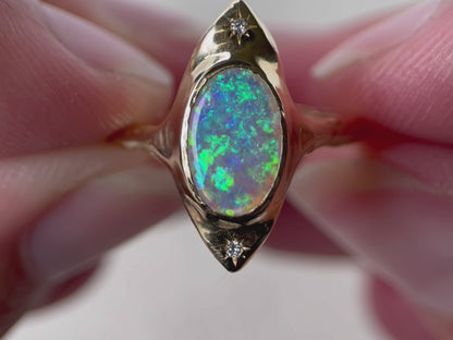 Within a Dream Ring | Opal, Diamonds, 14k Gold