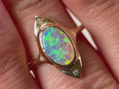 Within a Dream Ring | Opal, Diamonds, 14k Gold