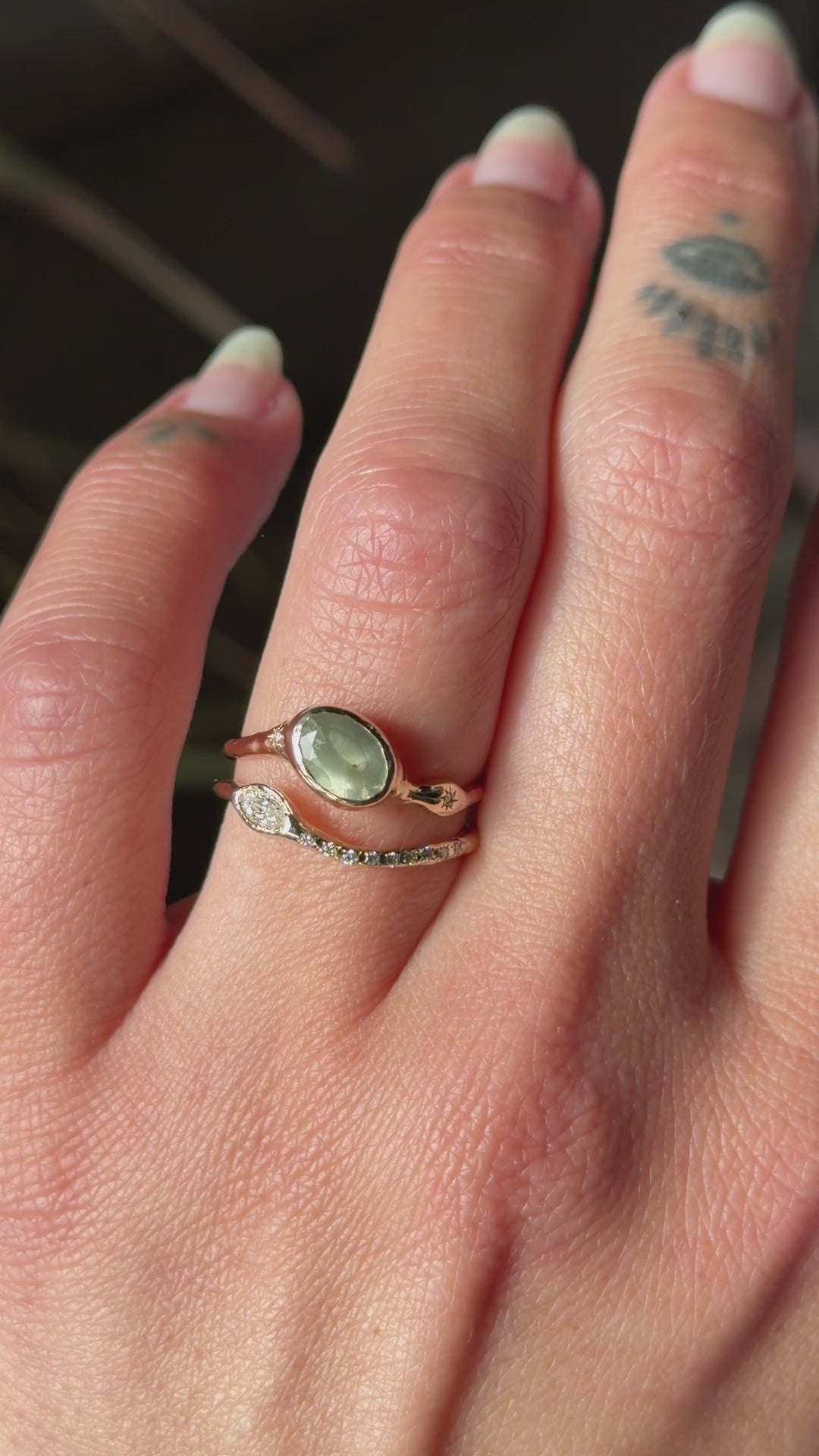 Elaria | Montana Sapphire, Diamonds, 14k Gold