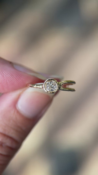 Shooting Star Ring | .36ct Old Mine Diamond